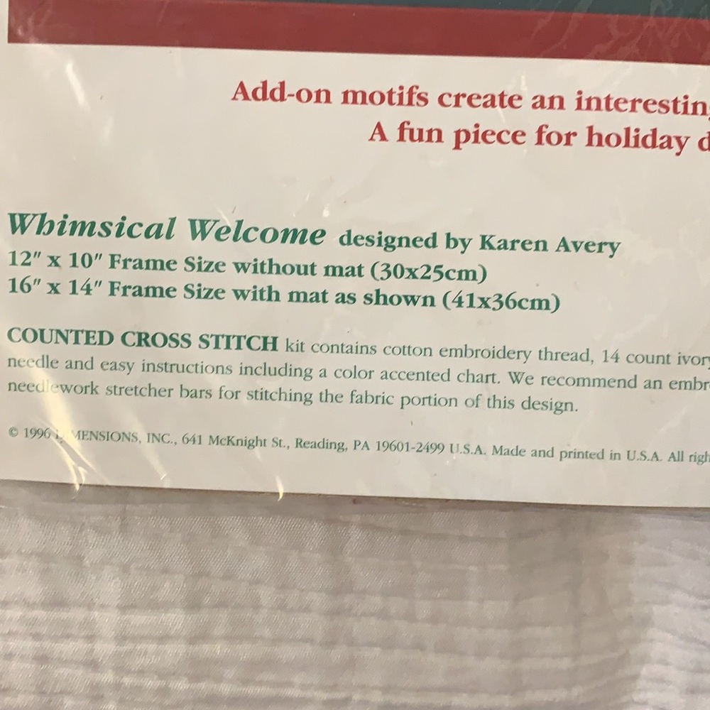 Dimensions Counted Cross Stitch - Picture 3 of 5
